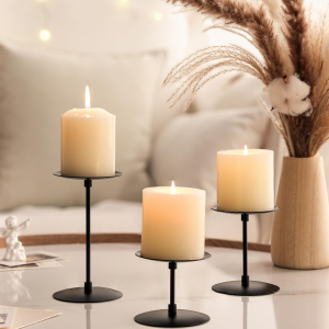Decorative Candle Holder Set for Table and Shelf Styling