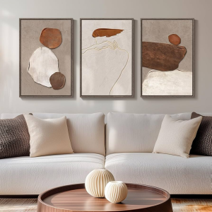 Framed Abstract Wall Art for Living Room Decor